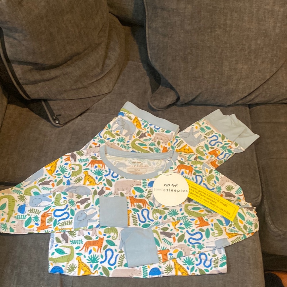 Little Sleepies two piece jungle bamboo viscose kids pj set